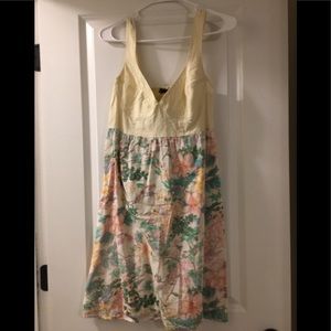 Cream light yellow floral Lux dress